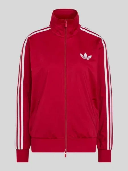 Bluza rozpinana z wyhaftowanym logo i błyskawiczny dwustronny Adidas Originals czerwona