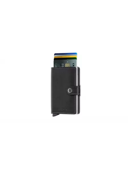 Secrid Portfel skórzany M.Black-Black czarny