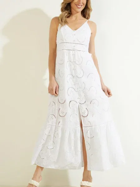 Obleka obleka Guess bela