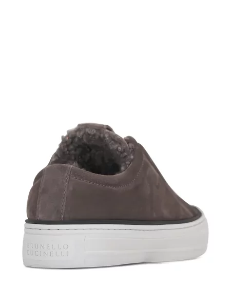 Báránybőr sneaker Brunello Cucinelli barna