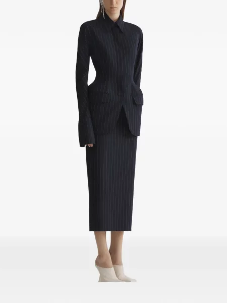 Fustă Mugler cu dungi negru
