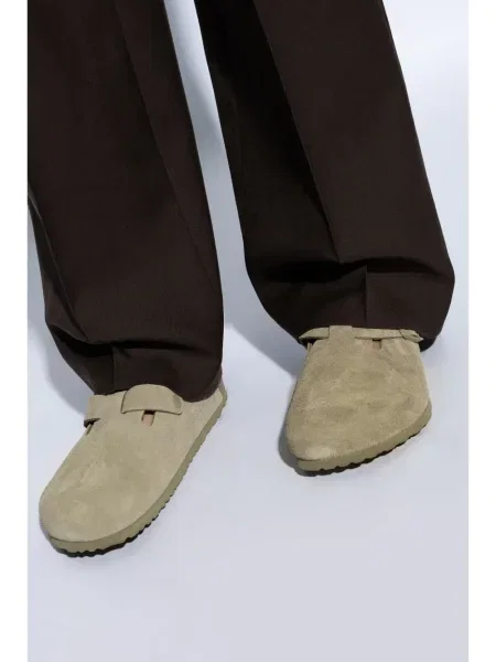 Zomšinės sandalai Birkenstock žalia