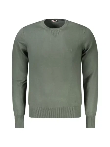 Pulover Rifle cu broderie cu decolteu rotund verde