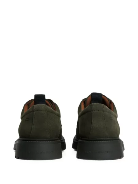 Šněrovací semišový derby Tommy Hilfiger zelený