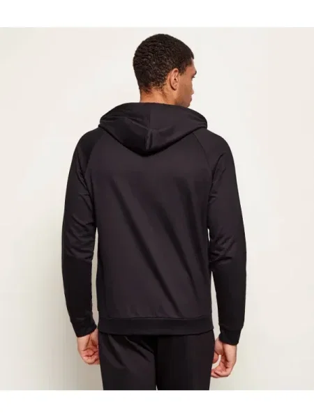 BOSS hanorac de Authentic Jacket H cu glugă cu imprimeu negru