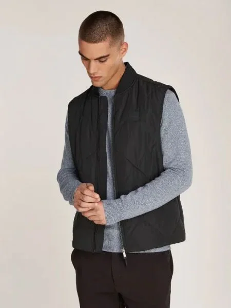 Calvin Klein Szteppelt mellény DIAMOND QUILT fekete