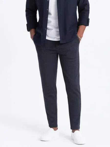 Pantaloni Ombre Clothing tricotate negru