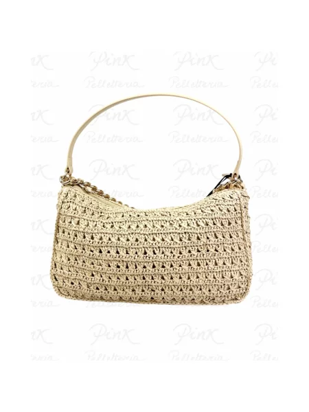 Twinset Torebki Kobieta Żółty ONE SIZE Skóra Liliane Hobo Bag beżowa