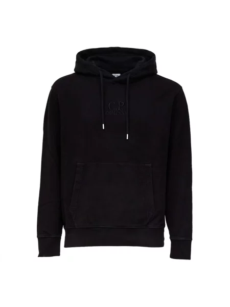 Bluza z kapturem C.p. Company z kapturem z logo czarna