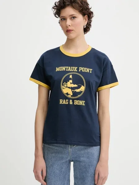 Rag & Bone tricou din bleumarin