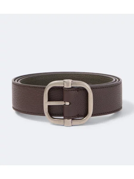 Cu centură reversibil curea Loewe din piele maro