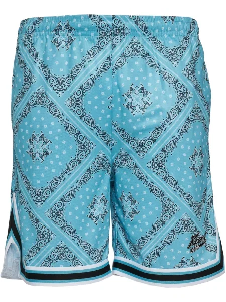 Karl Kani Kalhoty azurová modrá / černá bílá