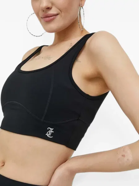 Спортен сутиен Juicy Couture с автограф черно