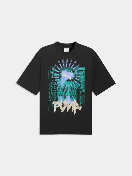 Футболка PUMA Graphic Tee комбінований верх чорний