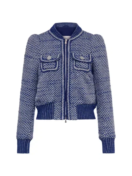 Geacă bomber Maison Common din tweed albastru