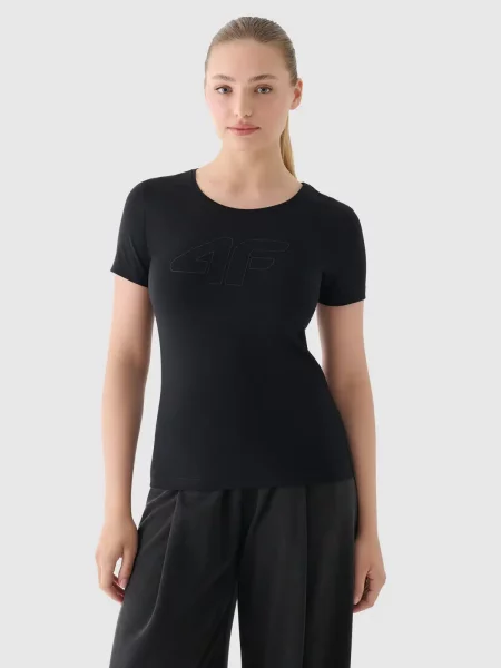 4F t-shirt koszulka XS czarna