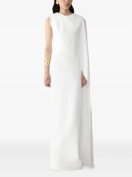 Rochie Carolina Herrera drapată cu un umăr gol alb