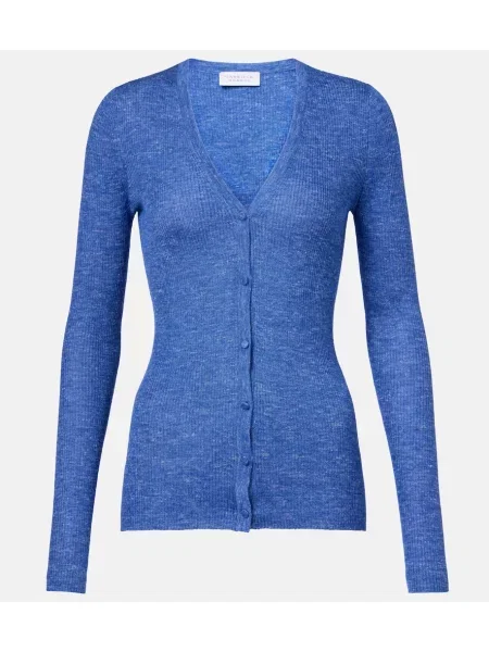 Cardigan Gabriela Hearst de mătase albastru