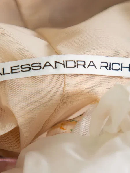 Φλοράλ κοστούμι μάξι φόρεμα Alessandra Rich με σχέδιο λευκό