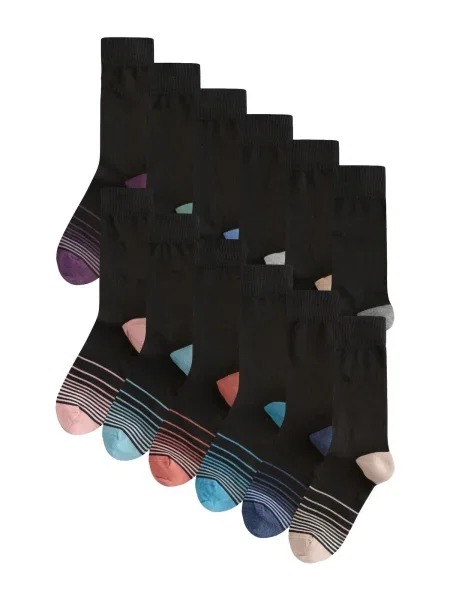 Next Nogavice bež / svetlo modra / jastog črna