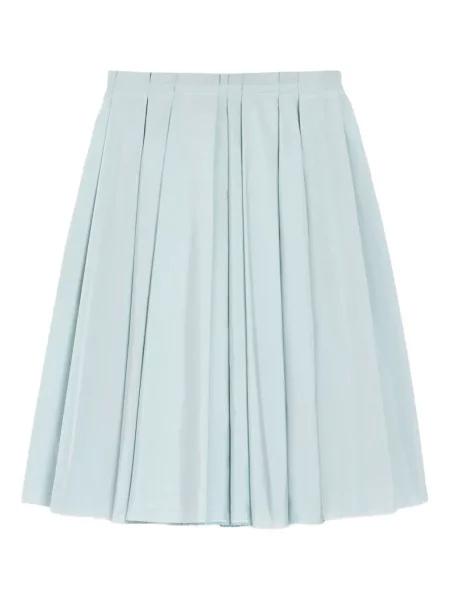 Fusta plisata Ami Paris plisată până la genunchi albastru