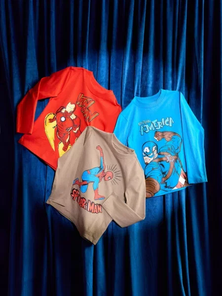 Sinsay trička s potiskem 3 pack Marvel vícebarevná