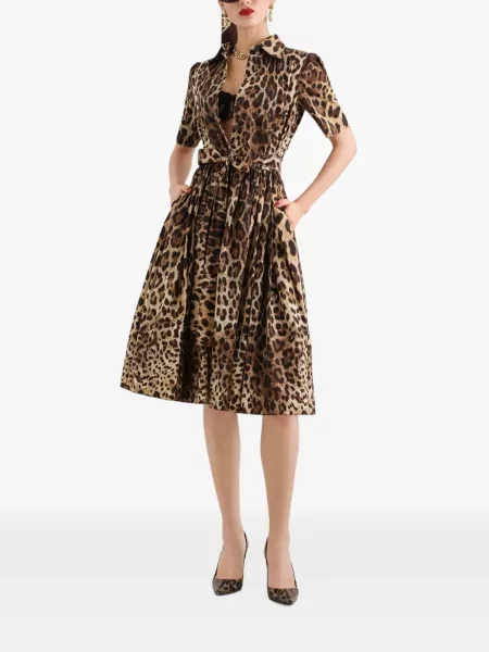 Rochie tip cămașă Dolce & Gabbana cu imagine din poplin