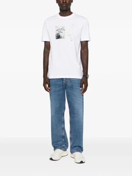 Tricou Boss cu imagine alb