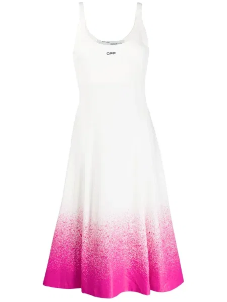 Rochie Off-white din jerseu de costum alb