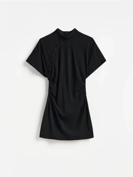 Reserved Rochie mini cu falduri negru