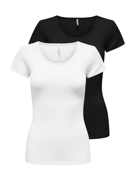 ONLY Tricou ONLLIVE negru alb