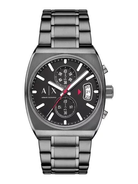 ARMANI EXCHANGE Ceas analogic argintiu / roșu / negru / alb gri