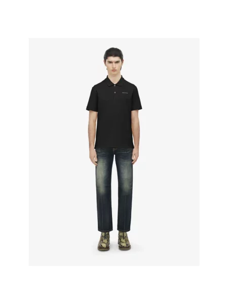 Koszulka polo Alexander Mcqueen z logo czarna
