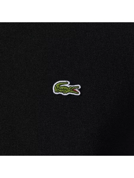 Lacoste Bluzka Z Okrągłym Dekoltem Z Krótkim Rękawem Relaxed Fit czarna