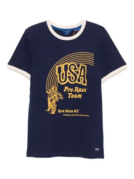 Tricou Superdry cu imagine albastru