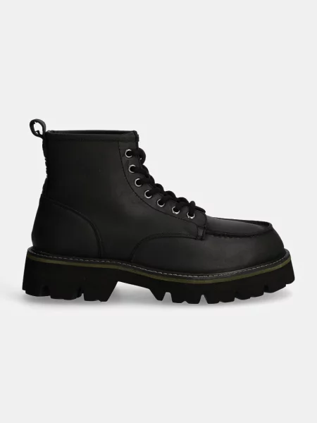 Blauer buty skórzane RUSK czarny