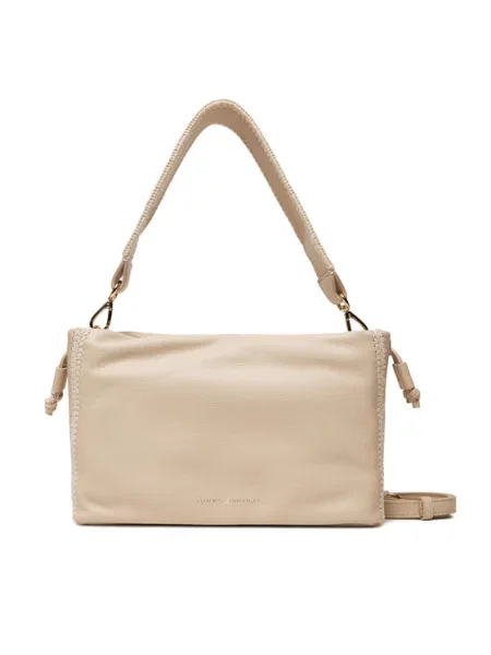 Tommy Hilfiger Τσάντα Th Soft Summer Mini Bucket Κρεμ μπεζ