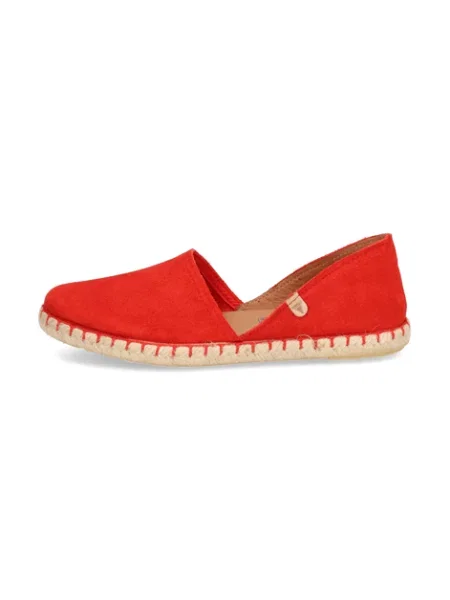 Velurové espadrilky Verbenas červené