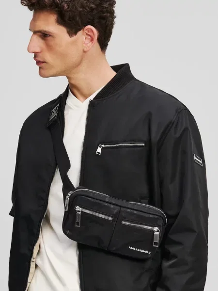 Ľadvinka Karl Lagerfeld K/MONOGRAM čierna