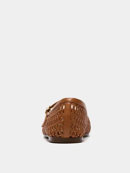 Синтетический балетки Clarks коричневые