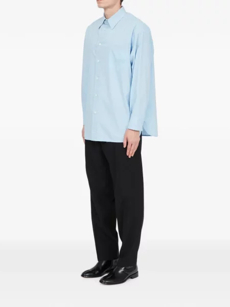 Cămașă Mm6 Maison Margiela din poplin albastru