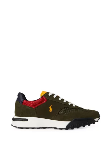 Sneakerși Polo Ralph Lauren din piele verde
