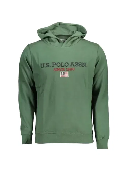 Lung hanorac cu glugă U.s. Polo Assn. verde