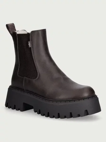 Buffalo ghete scurte cu platformă pentru femei Aspen Chelsea Warm maro