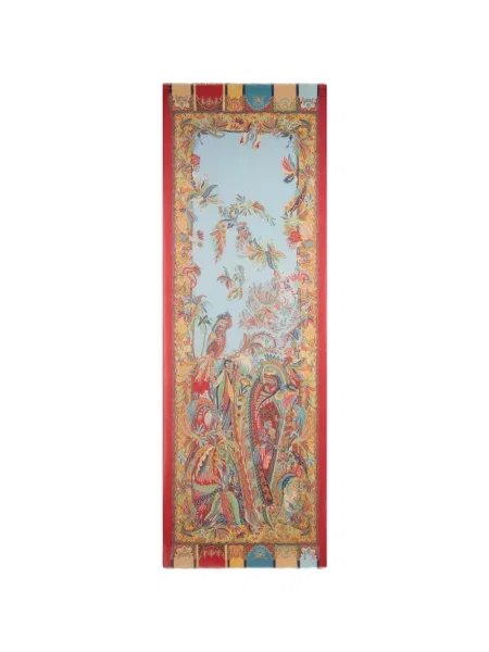 Fular Etro cu imagine cu model paisley albastru