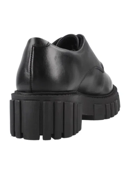 Oxford Clarks din țesătură twill negru
