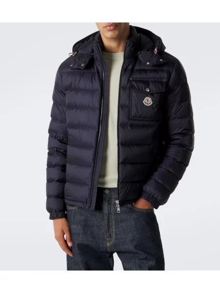 Geacă cu puf Moncler albastru