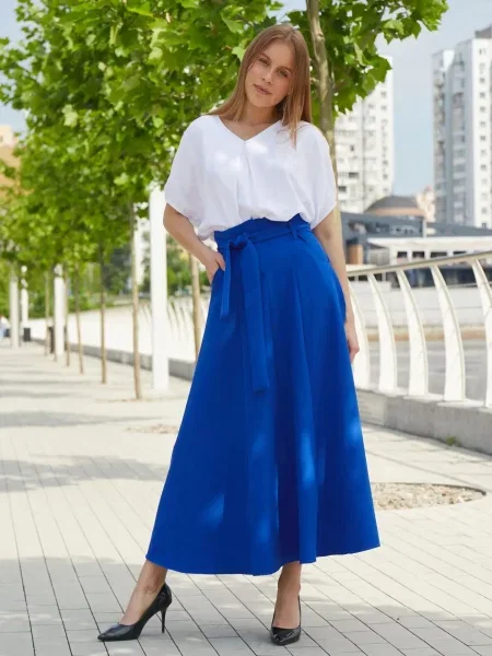 Спідниця міді LadyLike синій