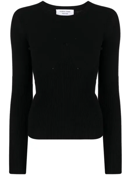 Top Marine Serre tricotate lung negru