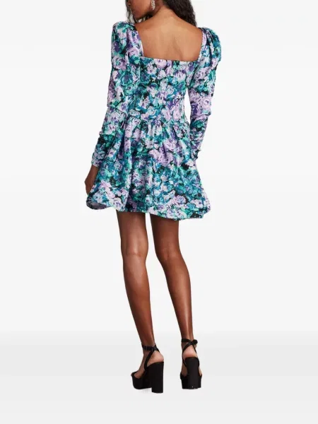 Rochie mini Tadashi Shoji cu model floral albastru